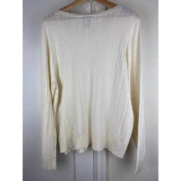 Disney Size 3 Cream Rayon Nylon Blend Mickey Mouse Crew Neck Pullover Sweater - Picture 4 of 7